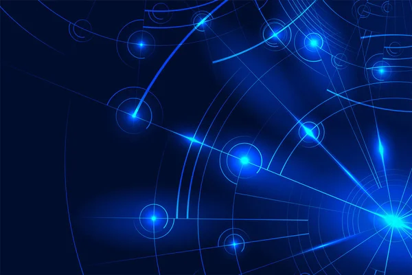 Soyut fütüristik geçmiş. Soyut neon parıldayan şekiller