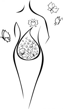 Midemde kelebekler uçuşuyor.