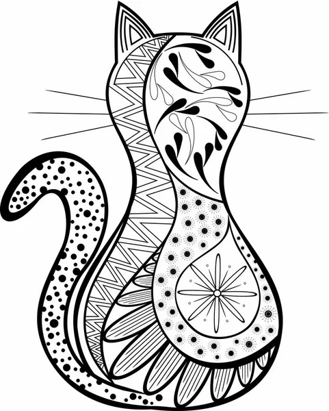 Кіт draving вектор — стоковий вектор