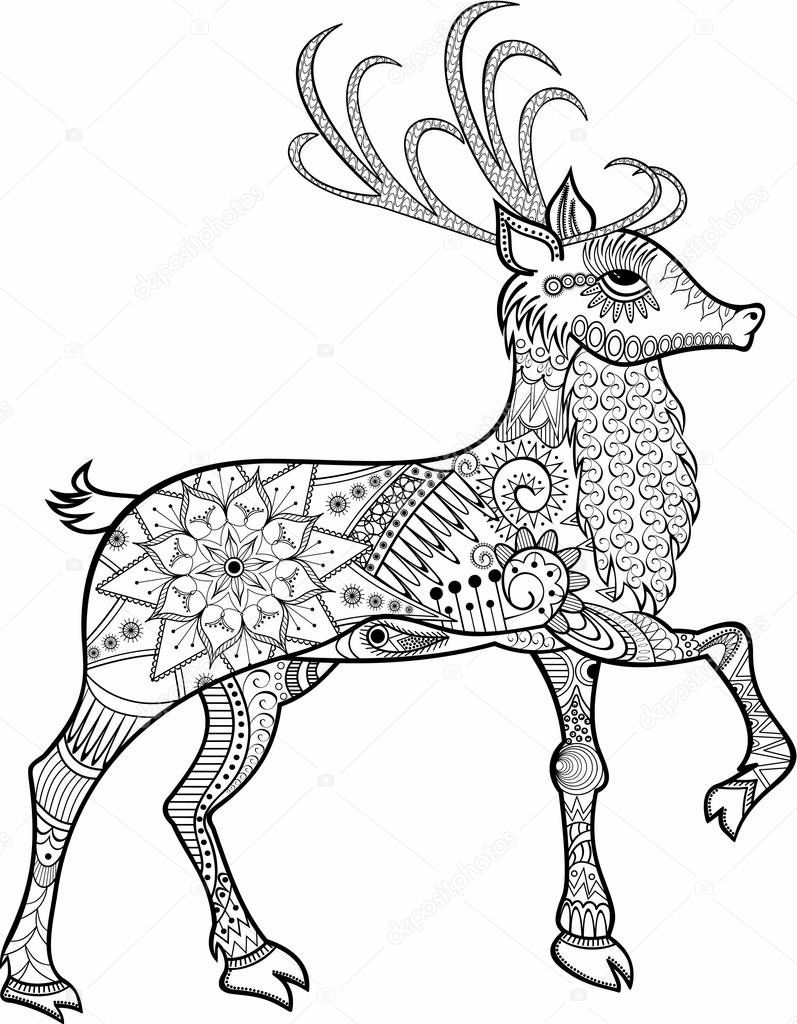  Reindeer feather ornaments drawing