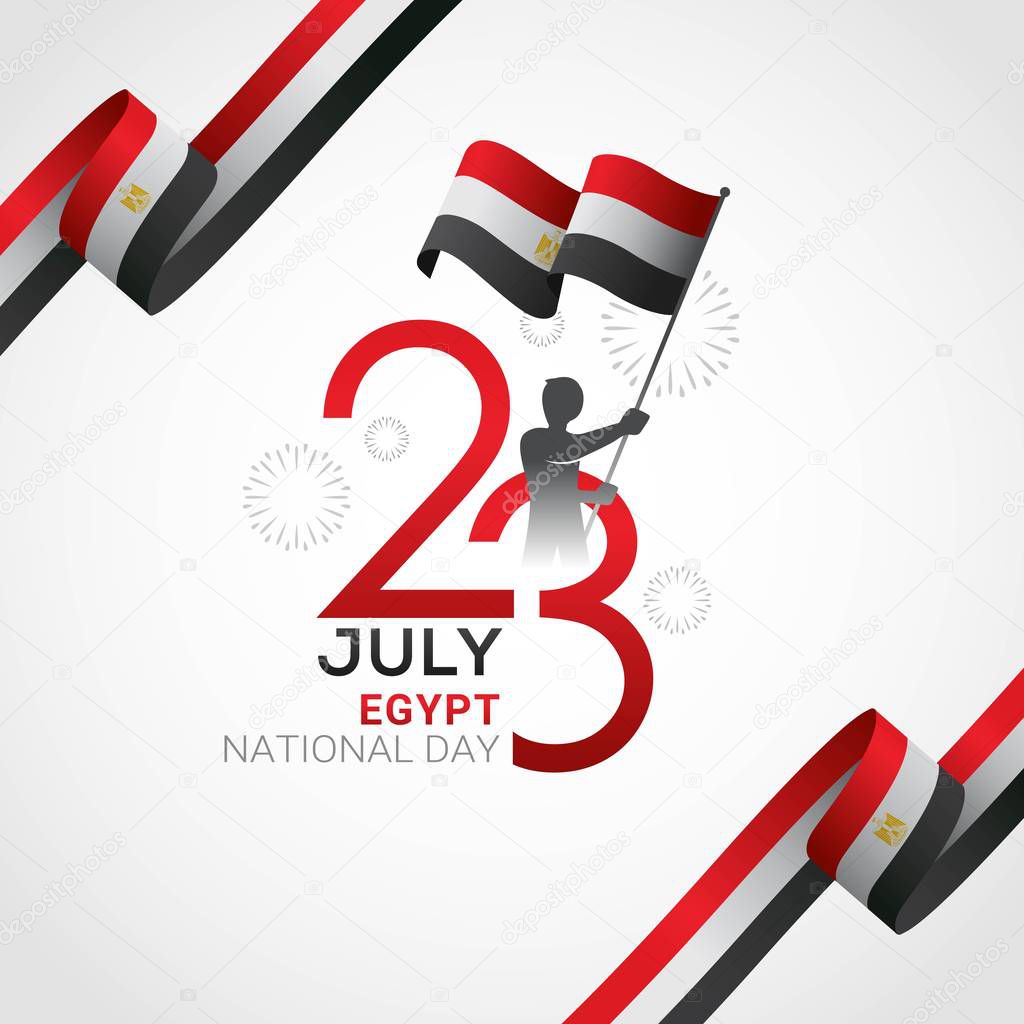Egypt National day. Independence day celebration vector illustration
