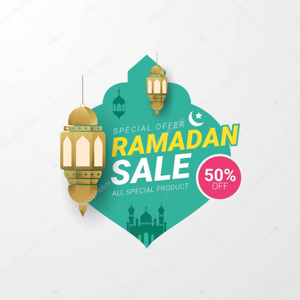Ramadan sale banner template design background