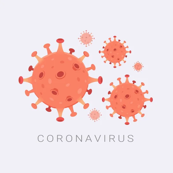 Novel Coronavirus Covid Dangerous Coronavirus Cell Resposible Asian Flu Outbreak — Stock Vector