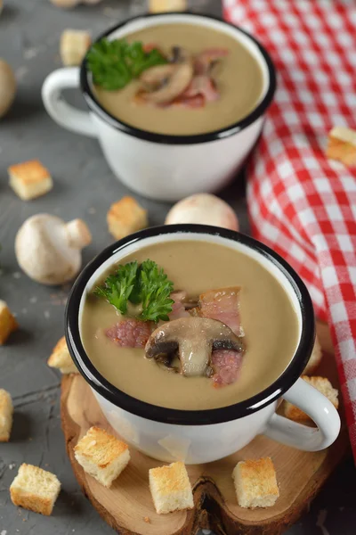 Гриб Крем суп — стокове фото