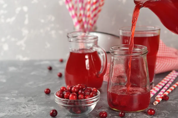 Natural cranberry juice — Stock Photo, Image