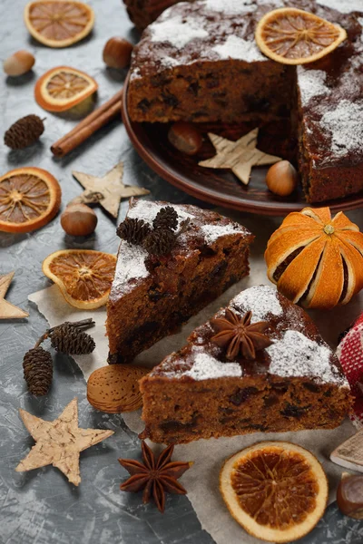 Torta di frutta di Natale — Foto Stock