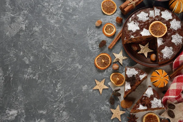 Torta di frutta di Natale — Foto Stock