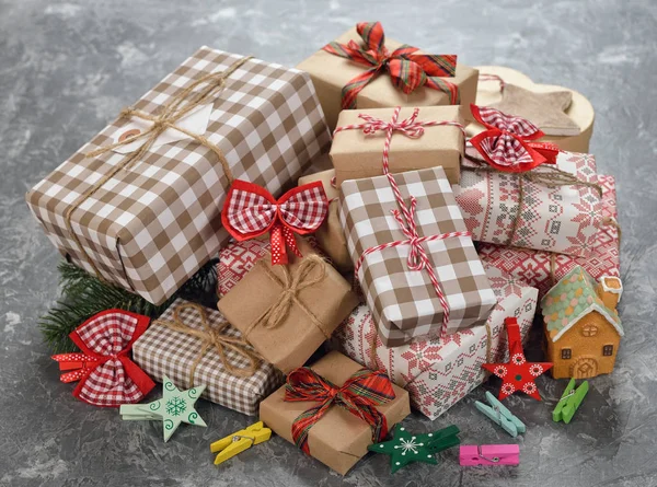Presentes de Natal fechar — Fotografia de Stock