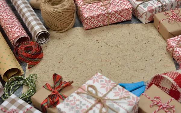 Presentes de Natal fechar — Fotografia de Stock