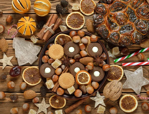 Karácsonyi édességek közelről — Stock Fotó