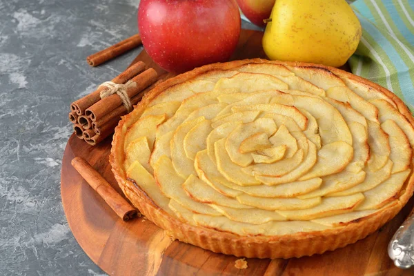 Tarta de manzana francesa tradicional —  Fotos de Stock