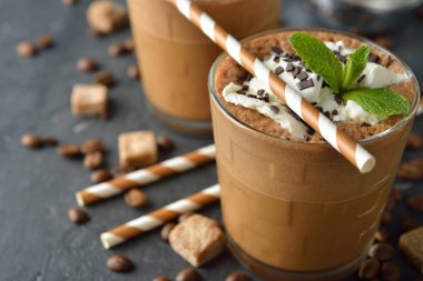 Milkshake kahve ve dondurma ile