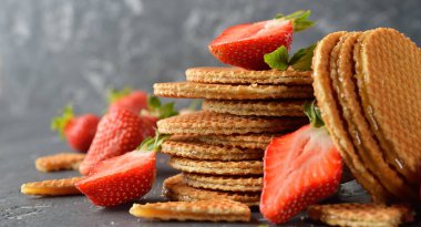 Holland waffle karamel ile