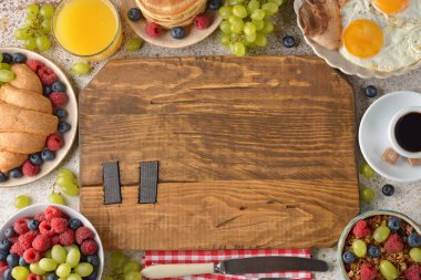 Çeşitli kahvaltı yakın çekim