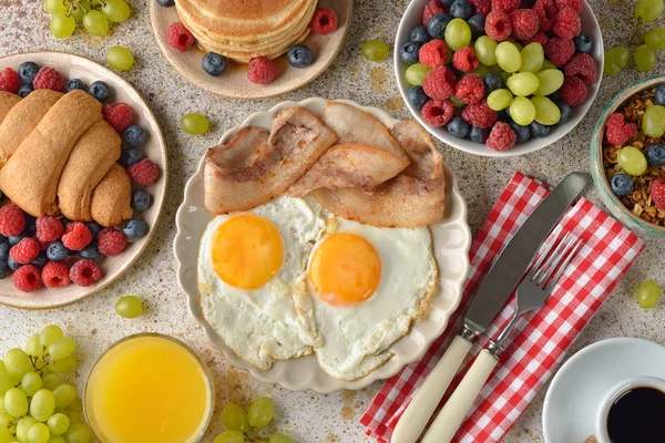 Diverse ontbijten close-up — Stockfoto