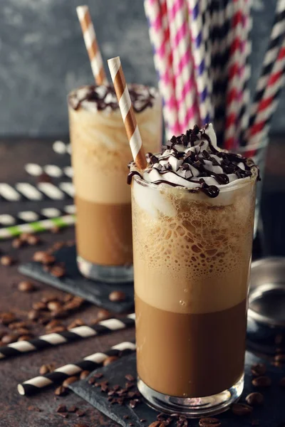 Frappe frío café con crema — Foto de Stock