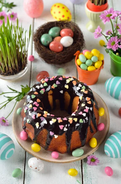 Chocolate easter cake — Stock Photo, Image