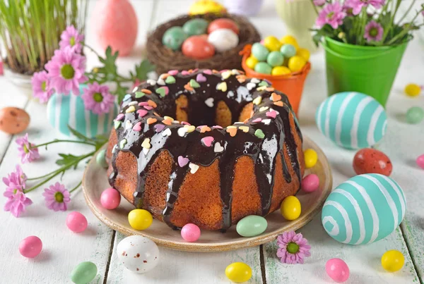 Chocolate easter cake — Stock Photo, Image