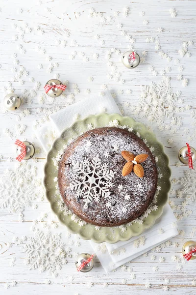 Budino di frutta tradizionale di Natale — Foto Stock