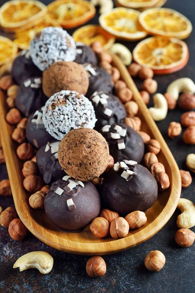 Trufas veganas de dieta — Fotografia de Stock