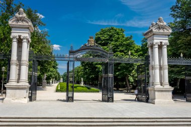 Gates central Park'a şehir Madrid İspanya, Europe
