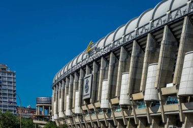 Madrid, İspanya - 17 Haziran: Bernabeu Futbol Stadyumu gelirliler
