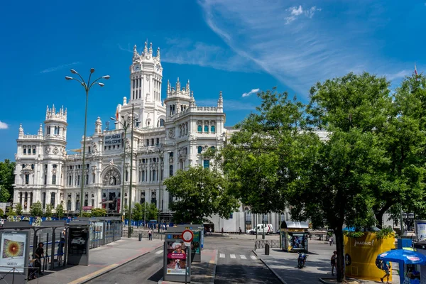 Madrid, Spanje - 17 juni: The Madrid stadhuis op 17 juni, 2017. — Stockfoto