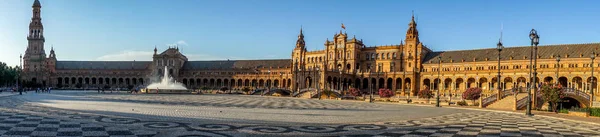 Panoroma van Plaza de Espana in Sevilla, Spanje, Europa — Stockfoto