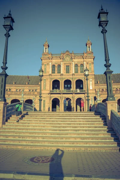 Plaza de España, Ayuntamiento de Sevilla, España, Europa — Foto de Stock