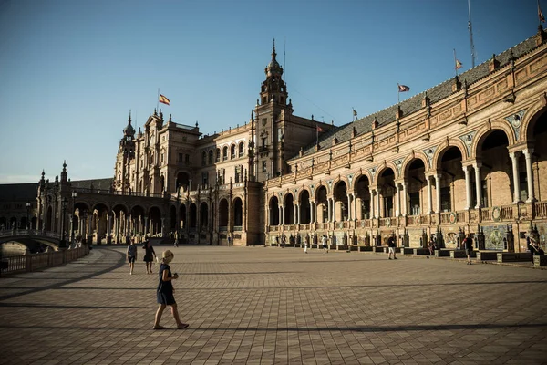 Plaza de Espana, radnice v Seville, Španělsko, Evropa — Stock fotografie