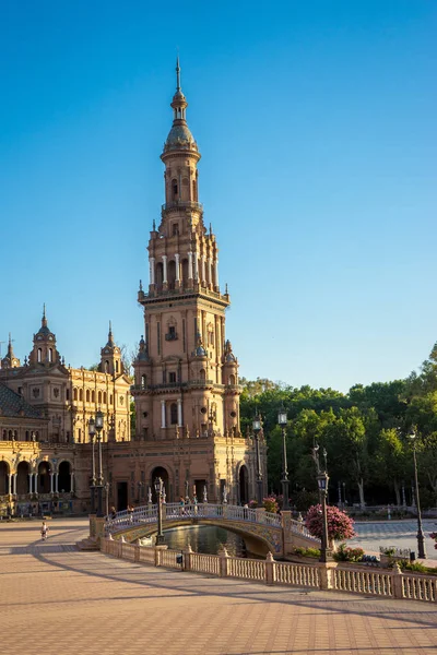 La torre en plaza de espana en Sevilla, España, Europa — Foto de Stock