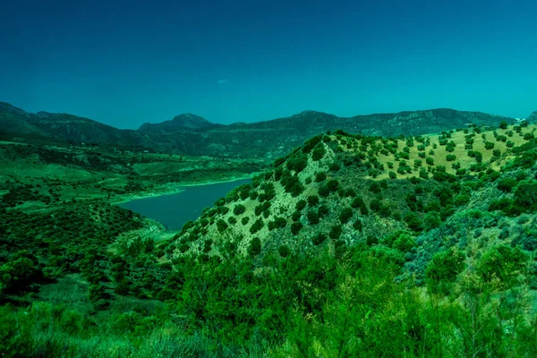 Greenery, Montanhas, Fazendas e Campos nos arredores de Ronda — Fotografia de Stock