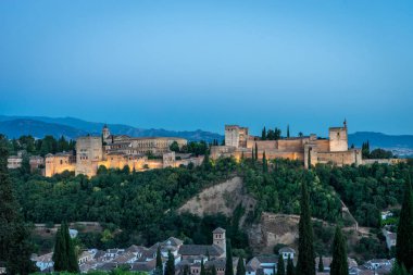 Muhteşem Alhambra, Granada, İspanya. Alhambra kale bir