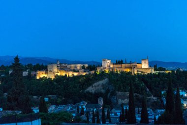 Muhteşem Alhambra, Granada, İspanya. Alhambra kale bir