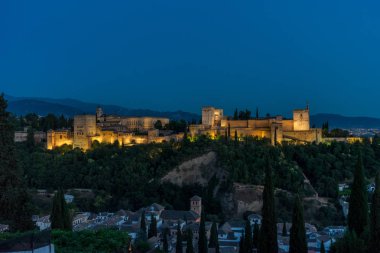 Muhteşem Alhambra, Granada, İspanya. Alhambra kale bir