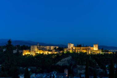 Muhteşem Alhambra, Granada, İspanya. Alhambra kale bir