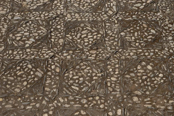 Motifs sur un sentier pédestre en pierre au palais de l'Alhambra à Grana — Photo