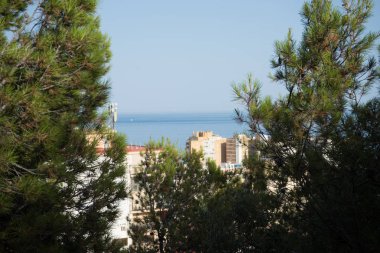 Şehir manzarası Malaga Malaga, Spai ve deniz deniz manzarası