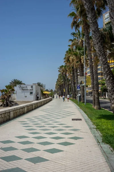 Путь вдоль пляжа Malagueta в Малаге, Испания, Европа — стоковое фото