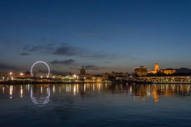 Malaga kenti liman, Malaga, İspanya, Euope
