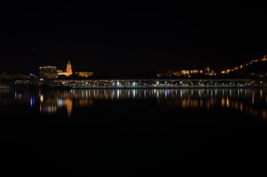 Alcazaba harbour, Malaga, İspanya, Euope görünümünü