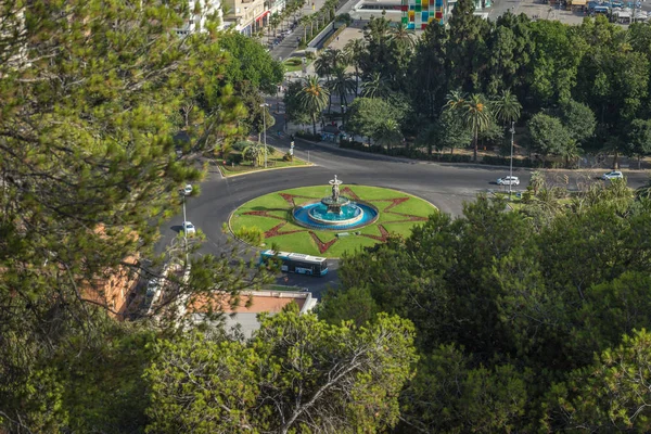 La Fuente de las Tres Gracias en Málaga. Málaga, Andalucía, España, E — Foto de Stock