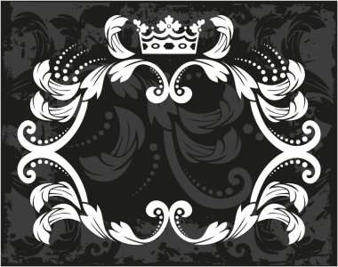 taç ile dekoratif çerçeve