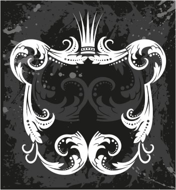 taç ile dekoratif çerçeve