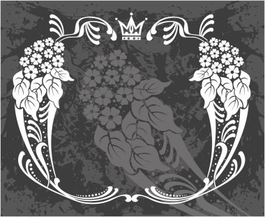 taç ile dekoratif çerçeve