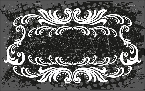 Marco decorativo con patrón — Archivo Imágenes Vectoriales
