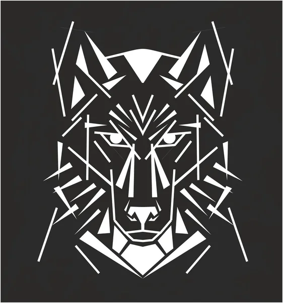 Tribal wolf Tattoo — Stockvector