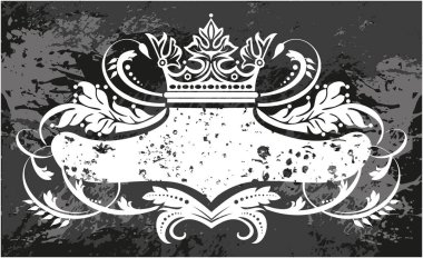 taç ile dekoratif çerçeve