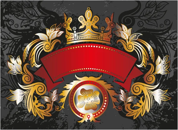 Decoratief frame met kroon — Stockvector