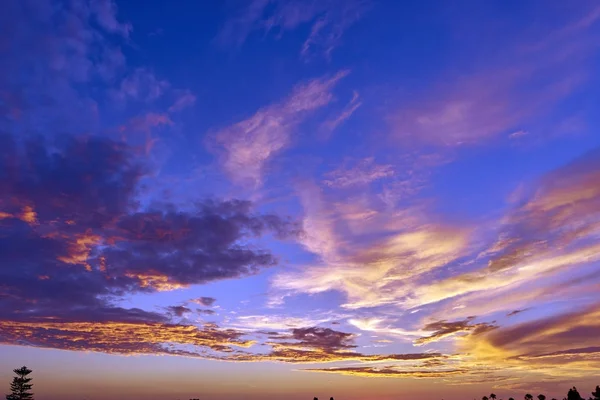 Gyönyörű színes naplementét, mint San Diego, Kalifornia — Stock Fotó